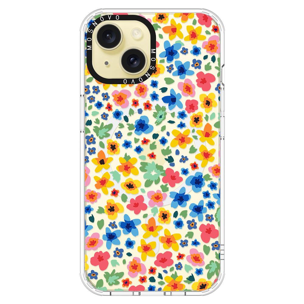 Lovely Floral Flower Phone Case - iPhone 15 Case - MOSNOVO