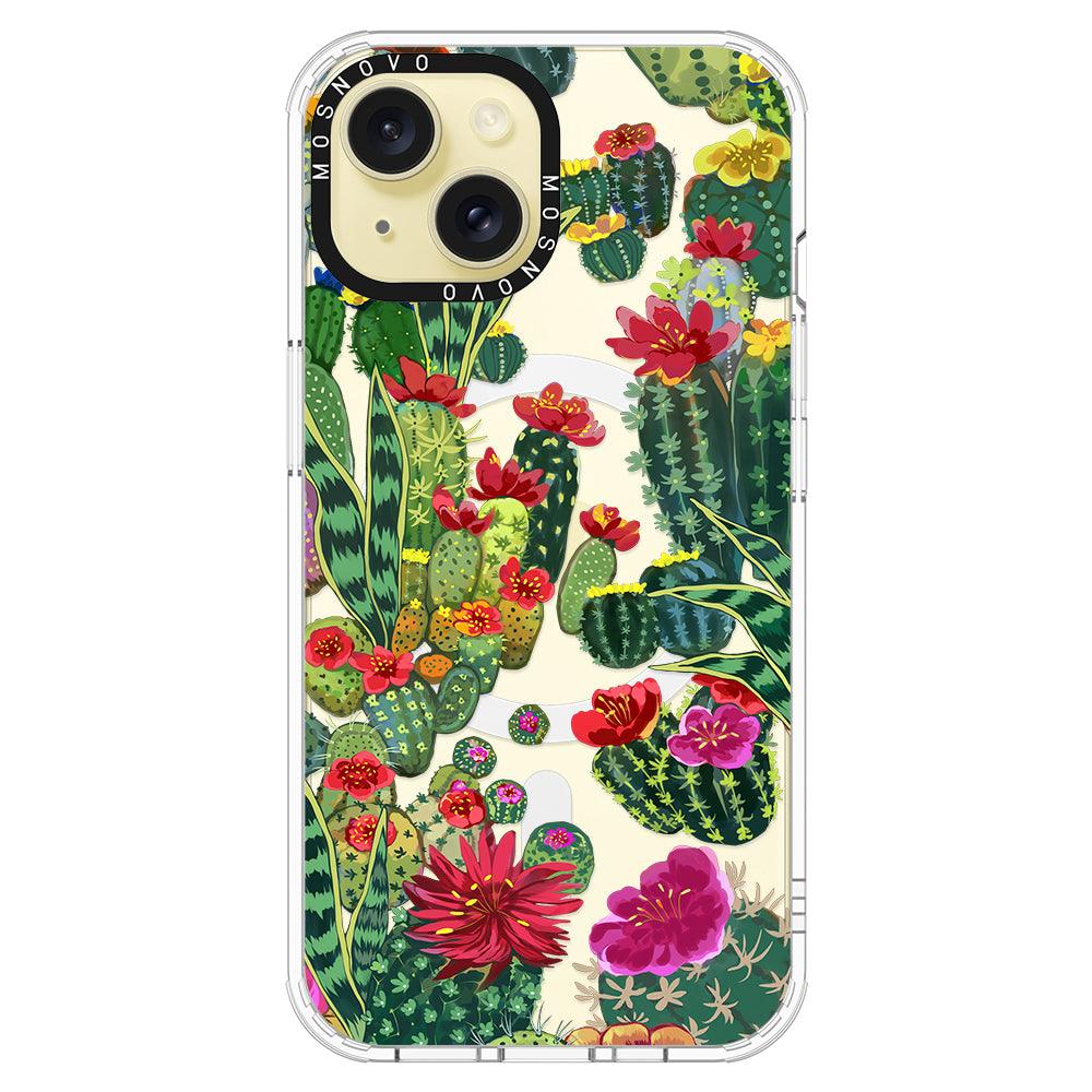 Cactus Garden Phone Case - iPhone 15 Plus Case - MOSNOVO