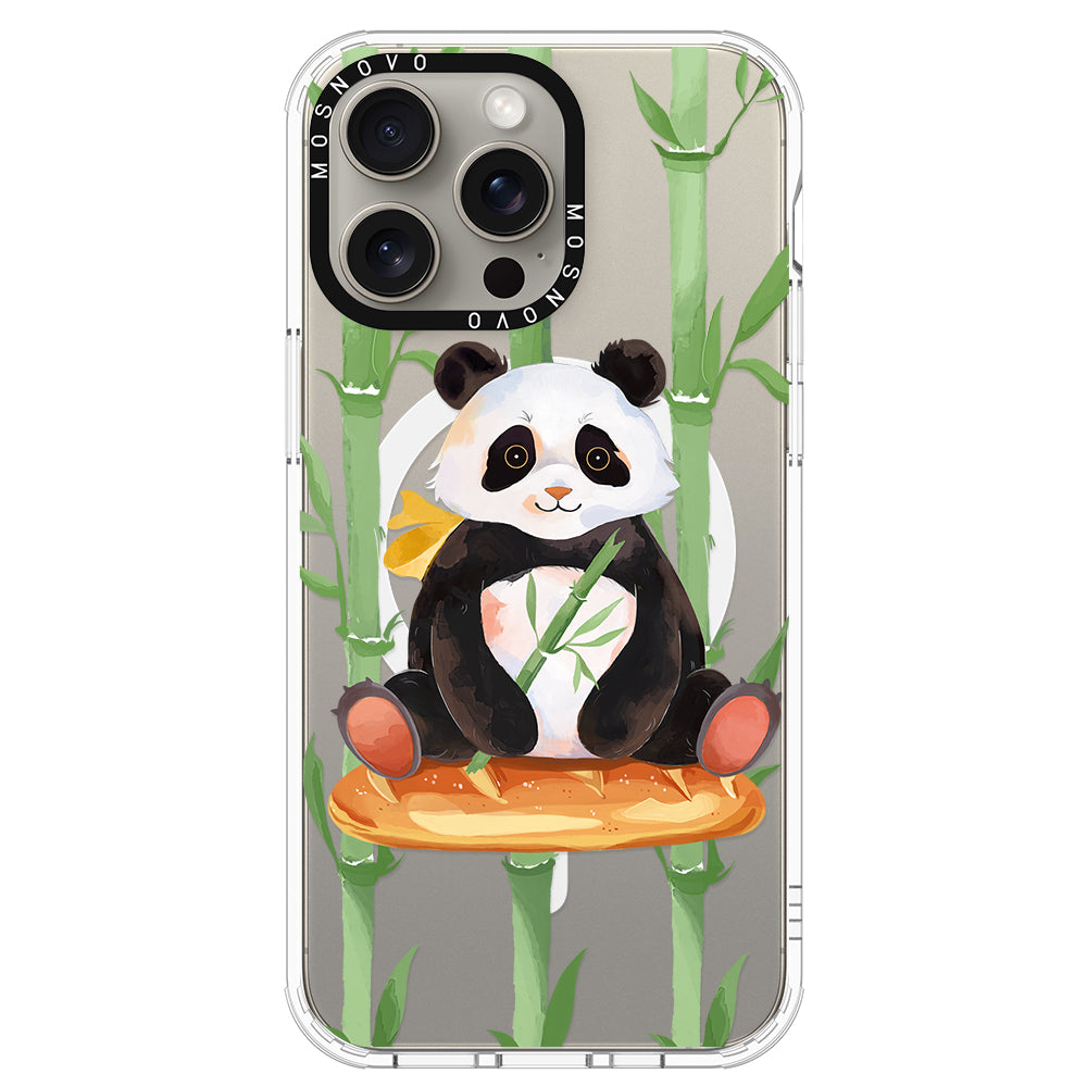 Bamboo Panda Phone Case - iPhone 15 Pro Max Case - MOSNOVO