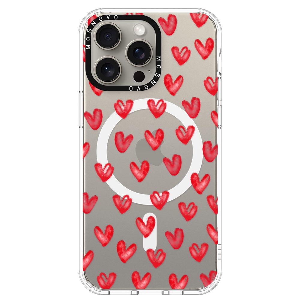 Cute Little Hearts Phone Case - iPhone 15 Pro Max Case - MOSNOVO