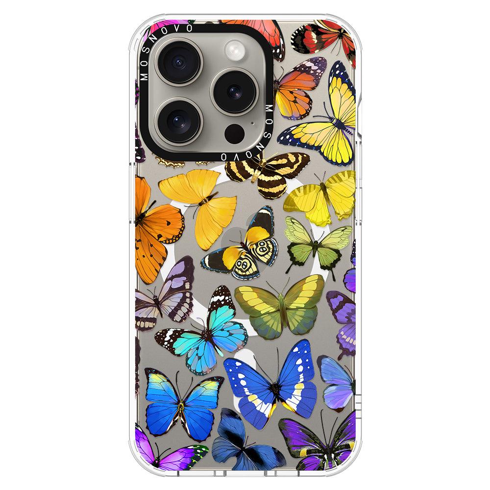 Rainbow Butterfly Phone Case - iPhone 15 Pro Case - MOSNOVO