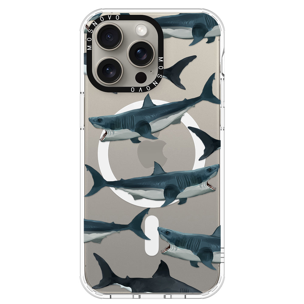 White Shark Phone Case - iPhone 15 Pro Max Case - MOSNOVO