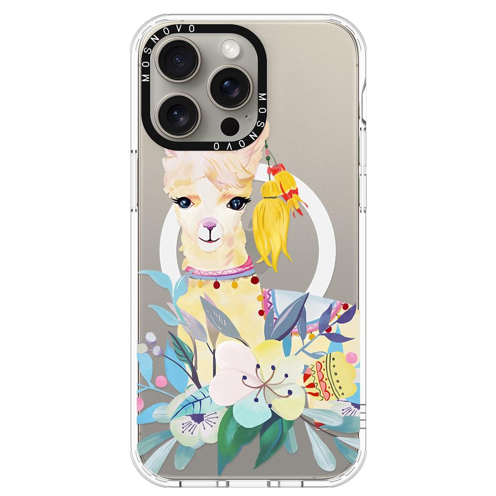 Boho Llama Phone Case - iPhone 15 Pro Max Case - MOSNOVO