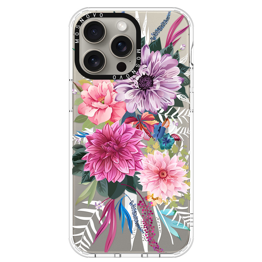 Dahlia Bloom Phone Case - iPhone 15 Pro Max Case - MOSNOVO