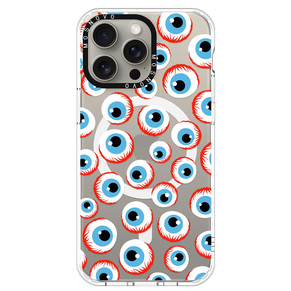 Scary Eyeball Phone Case - iPhone 15 Pro Max Case - MOSNOVO