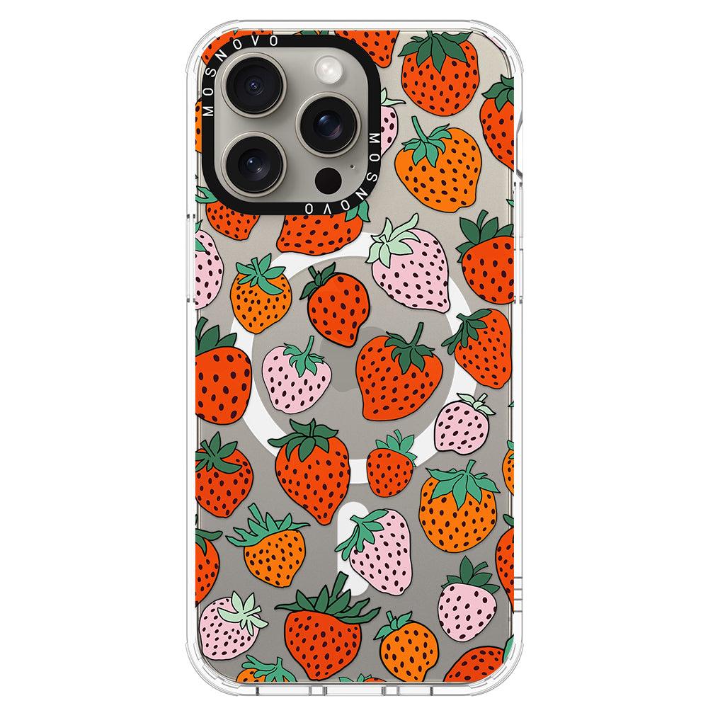 Cute Strawberry Phone Case - iPhone 15 Pro Max Case - MOSNOVO