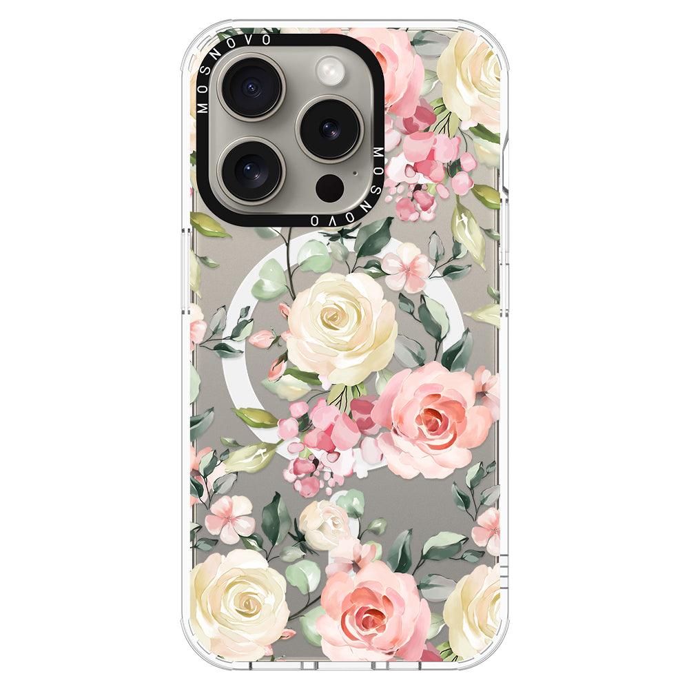 Watercolor Flower Floral Phone Case - iPhone 15 Pro Case - MOSNOVO