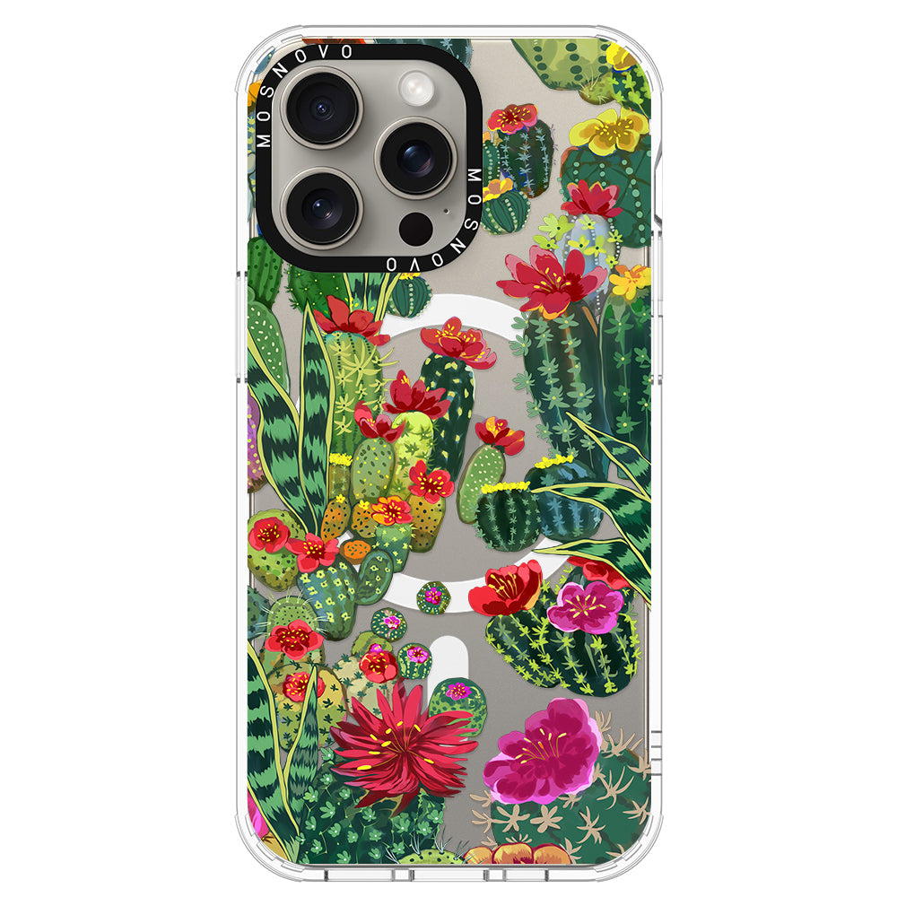 Cactus Garden Phone Case - iPhone 15 Pro Max Case - MOSNOVO