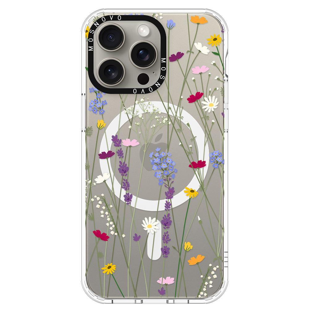 Floral Garden Lavender Daisy Flower Phone Case - iPhone 15 Pro Max Case - MOSNOVO