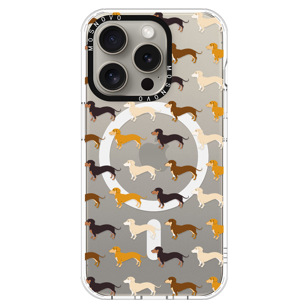 Cute Dachshund Phone Case - iPhone 15 Pro Case - MOSNOVO