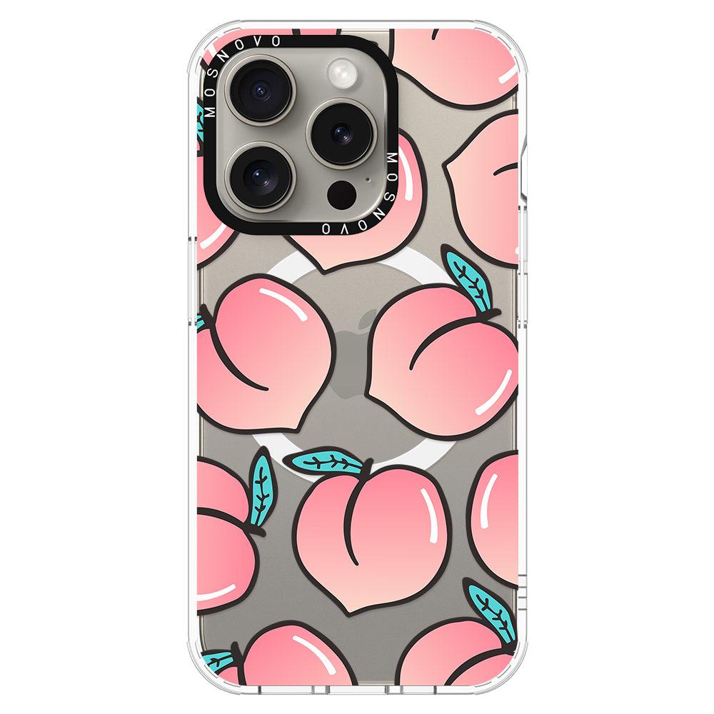 Cute Peach Phone Case - iPhone 15 Pro Case - MOSNOVO