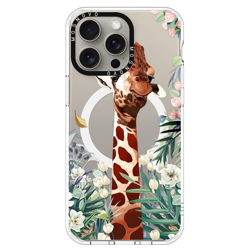 Giraffe In The Garden Phone Case - iPhone 15 Pro Max Case - MOSNOVO