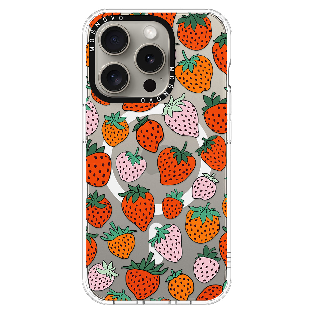 Cute Strawberry Phone Case - iPhone 15 Pro Case - MOSNOVO