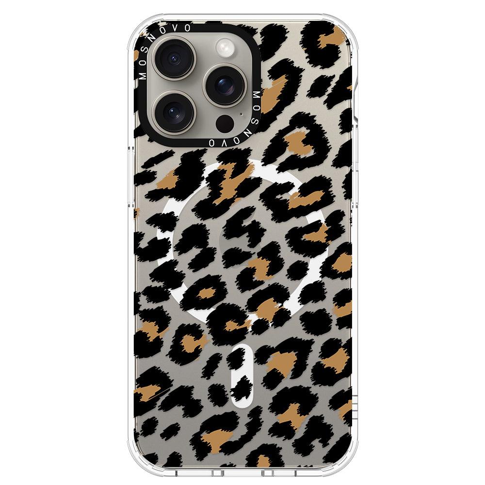 Leopard Print Phone Case - iPhone 15 Pro Max Case - MOSNOVO