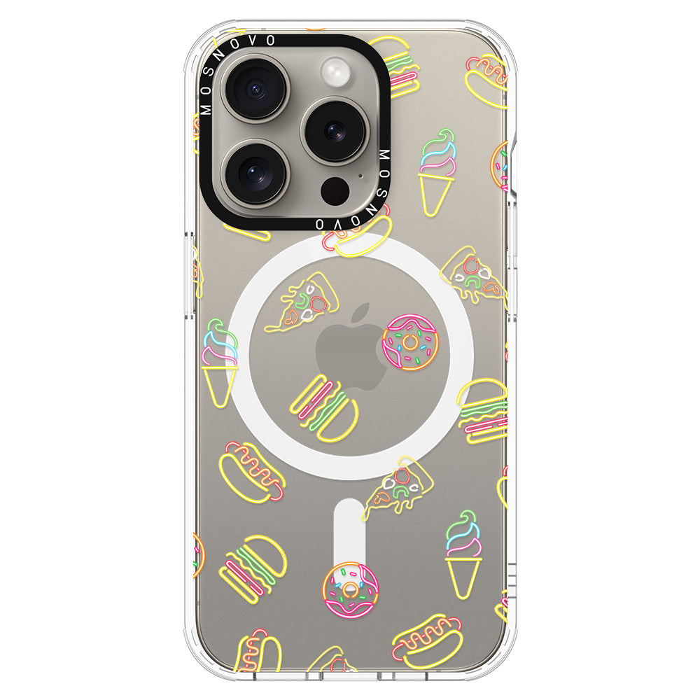 Neon Burgers Phone Case - iPhone 15 Pro Case - MOSNOVO