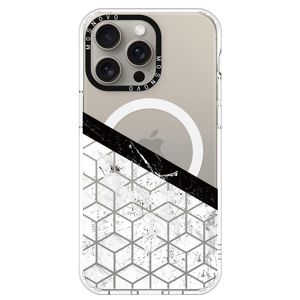 Marble Block Art Phone Case - iPhone 15 Pro Max Case - MOSNOVO