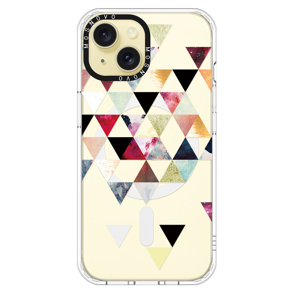 Triangles Stone Marble Phone Case - iPhone 15 Case - MOSNOVO