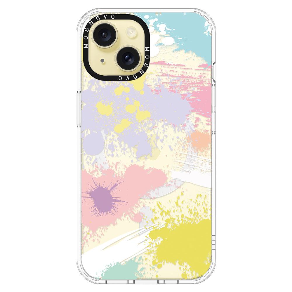 Splash Paint Phone Case - iPhone 15 Case Clear With Magsafe