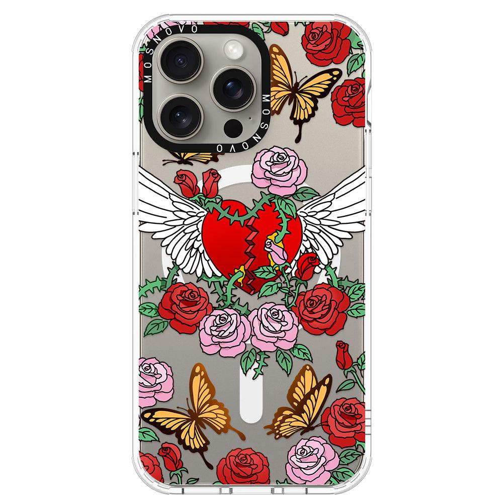 Wing Heart Phone Case - iPhone 15 Pro Max Case - MOSNOVO