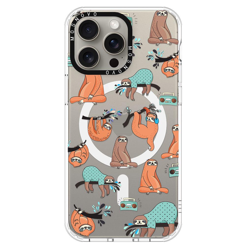 Musical Sloth Phone Case - iPhone 15 Pro Max Case - MOSNOVO