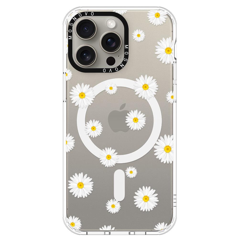 White Daisy Phone Case - iPhone 15 Pro Max Case - MOSNOVO