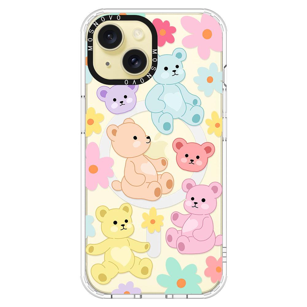 Cute Teddy Bear Phone Case - iPhone 15 Case - MOSNOVO