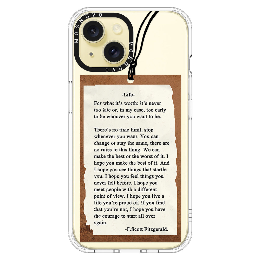 Life Quote Phone Case - iPhone 15 Plus Case - MOSNOVO