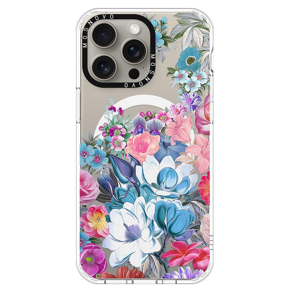 Magnolia Flower Phone Case - iPhone 15 Pro Max Case - MOSNOVO