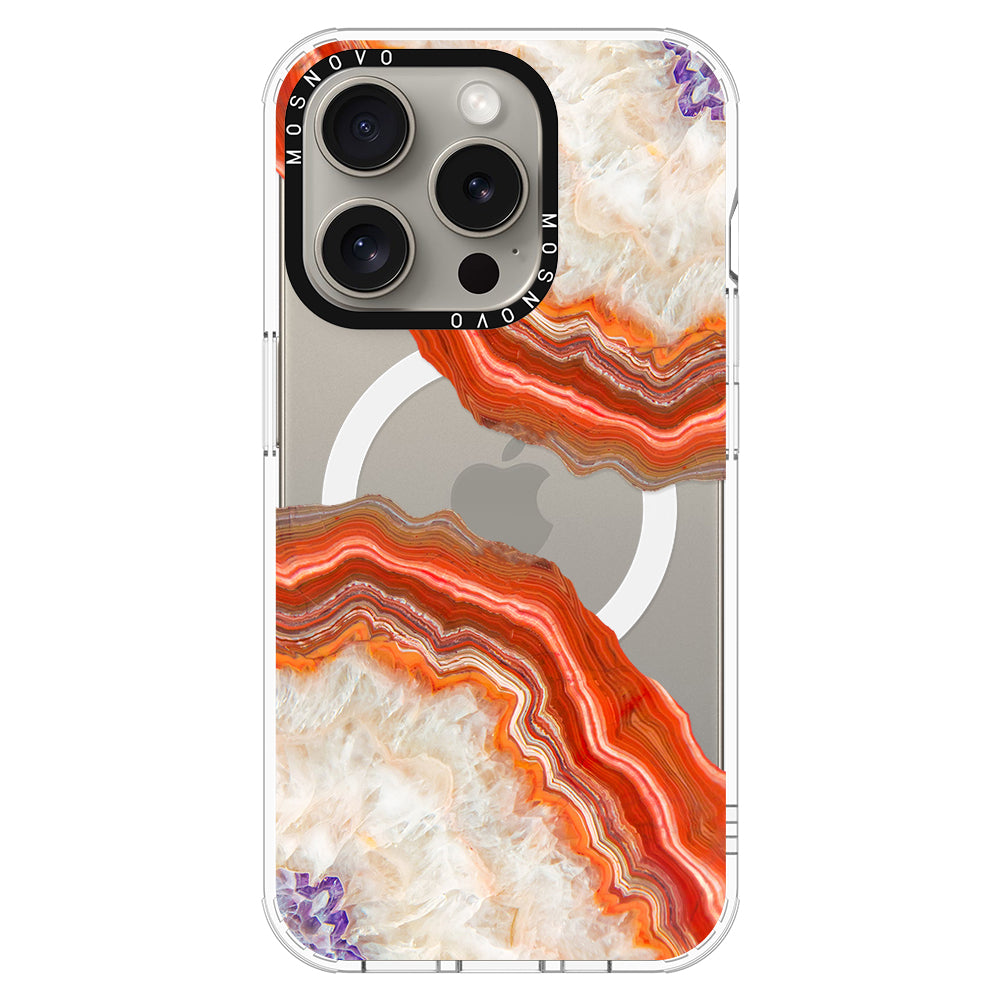 Agate Red Phone Case - iPhone 15 Pro Case - MOSNOVO