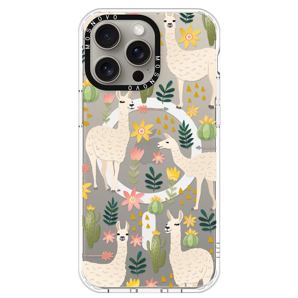 Desert Llama Phone Case - iPhone 15 Pro Max Case - MOSNOVO