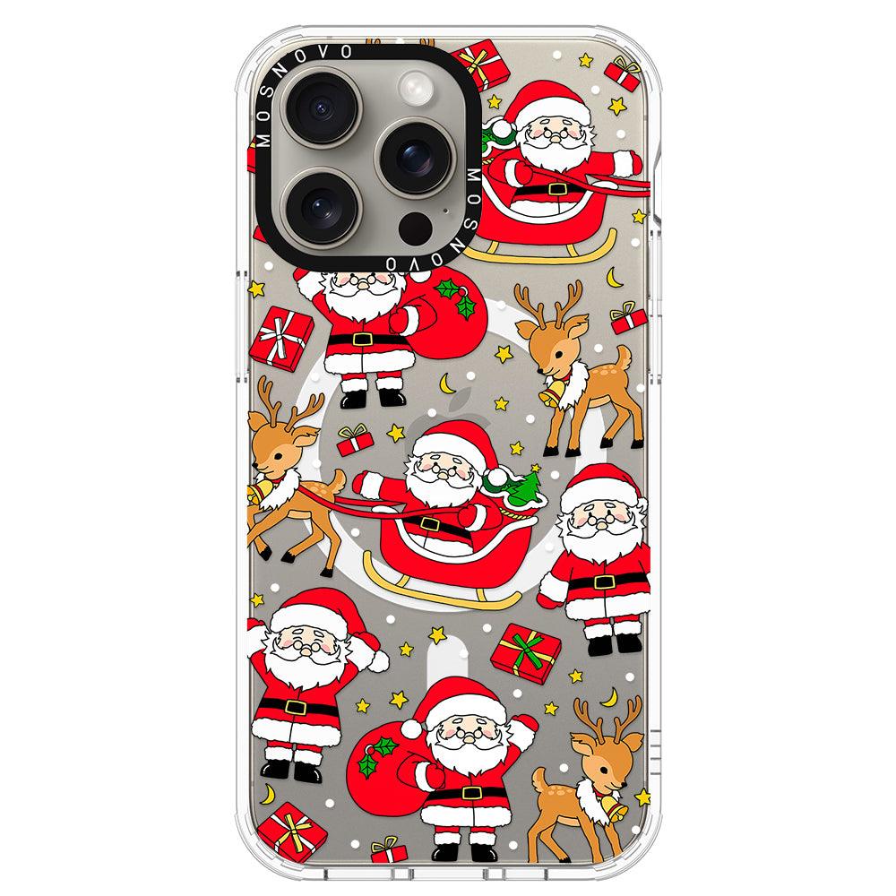 Cute Santa Claus Deer Phone Case - iPhone 15 Pro Max Case - MOSNOVO