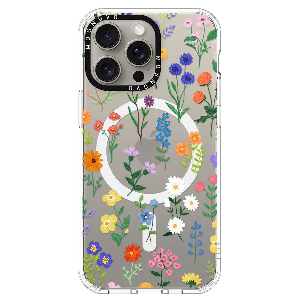 Botanical Floral Phone Case - iPhone 15 Pro Max Case - MOSNOVO