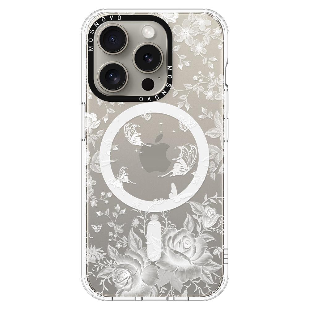 Fairy White Garden Phone Case - iPhone 15 Pro Case - MOSNOVO