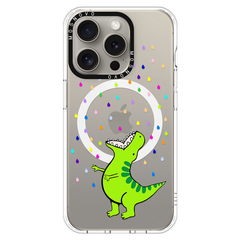 Rainbow Dinosaur Phone Case - iPhone 15 Pro Case - MOSNOVO