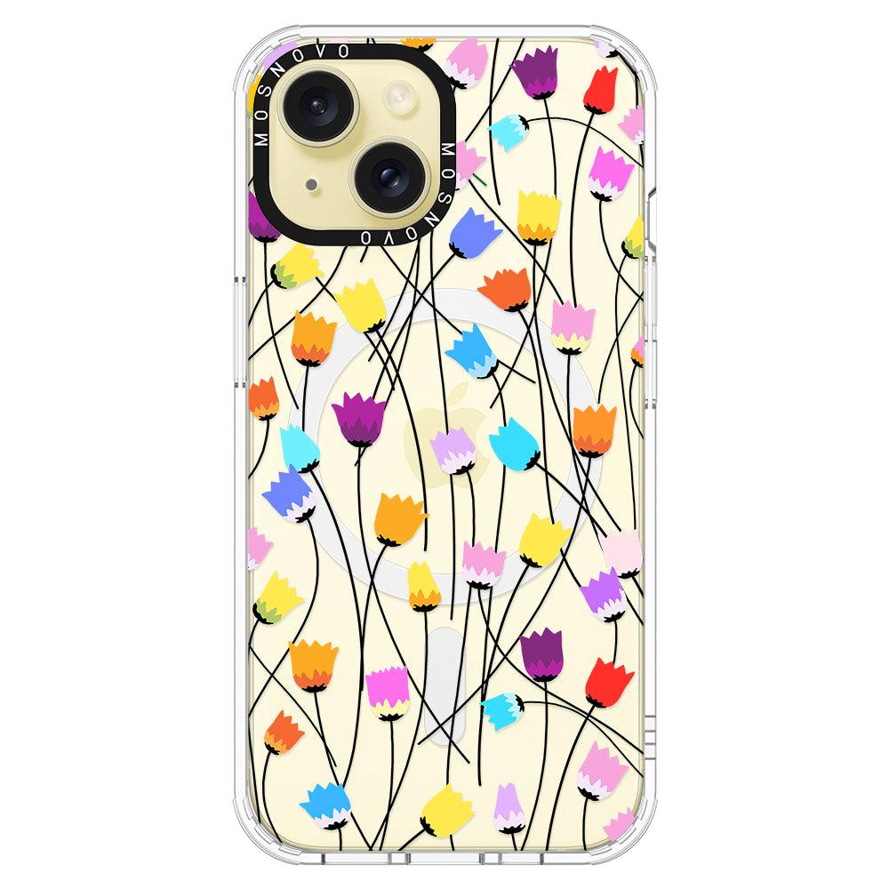 Tulips Bloom Floral Phone Case - iPhone 15 Case - MOSNOVO