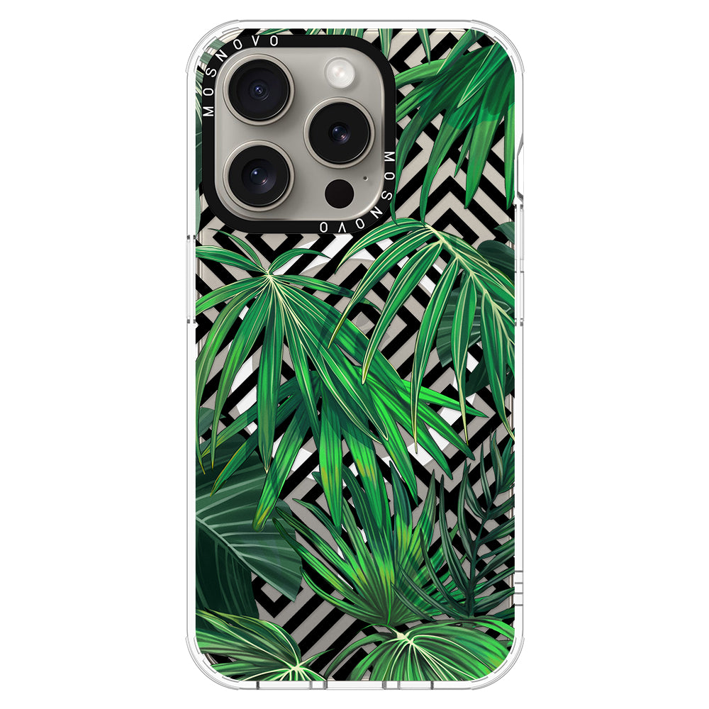 Areca Palm Pattern Phone Case - iPhone 15 Pro Case - MOSNOVO