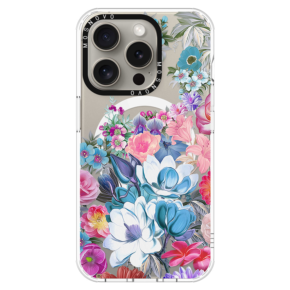 Magnolia Flower Phone Case - iPhone 15 Pro Case - MOSNOVO