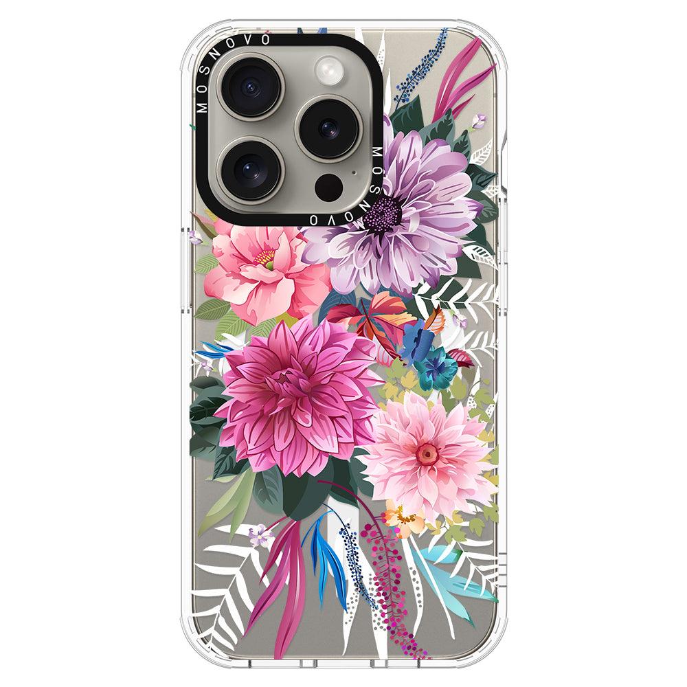 Dahlia Bloom Phone Case - iPhone 15 Pro Case - MOSNOVO