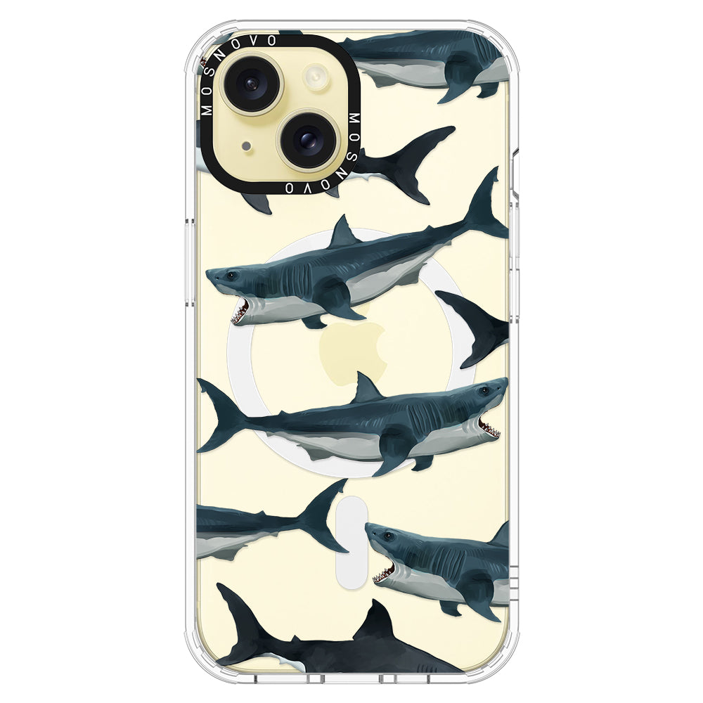 White Shark Phone Case - iPhone 15 Case - MOSNOVO