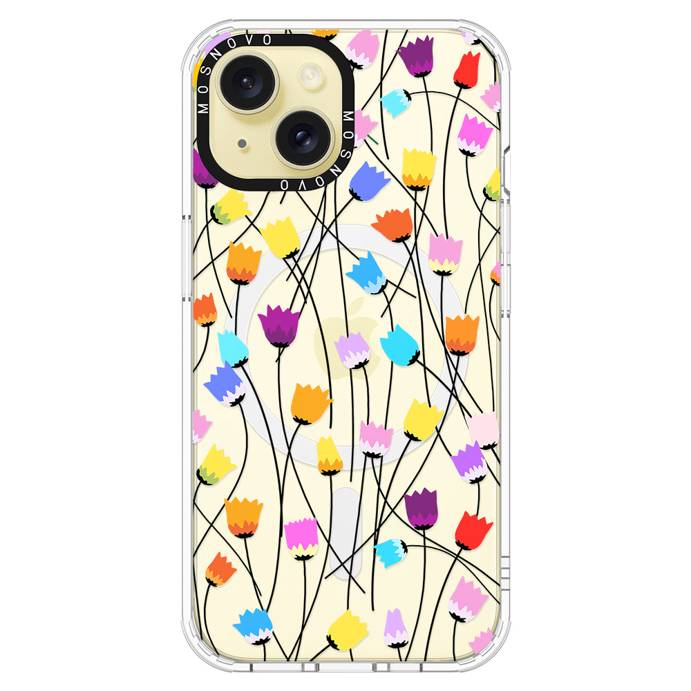 Tulips Bloom Floral Phone Case - iPhone 15 Plus Case - MOSNOVO