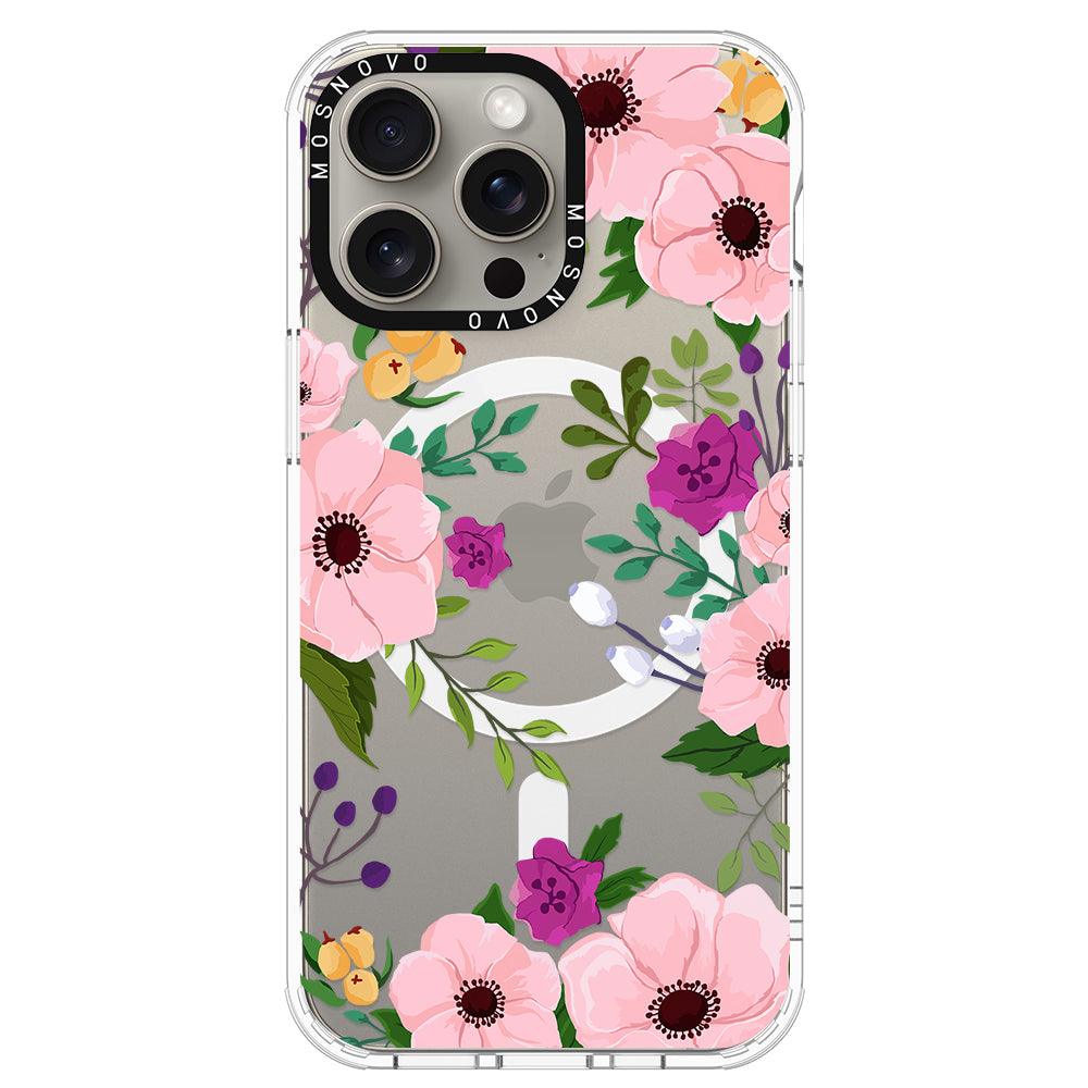 Watercolor Floral Phone Case - iPhone 15 Pro Max Case - MOSNOVO