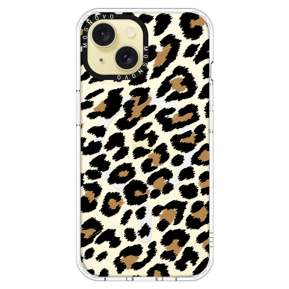 Leopard Print Phone Case - iPhone 15 Case - MOSNOVO