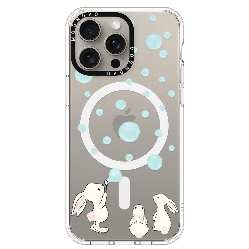 Bunny Blow Bubble Phone Case - iPhone 15 Pro Max Case - MOSNOVO