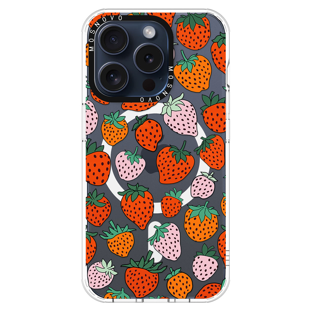 Cute Strawberry Phone Case - iPhone 15 Pro Case - MOSNOVO