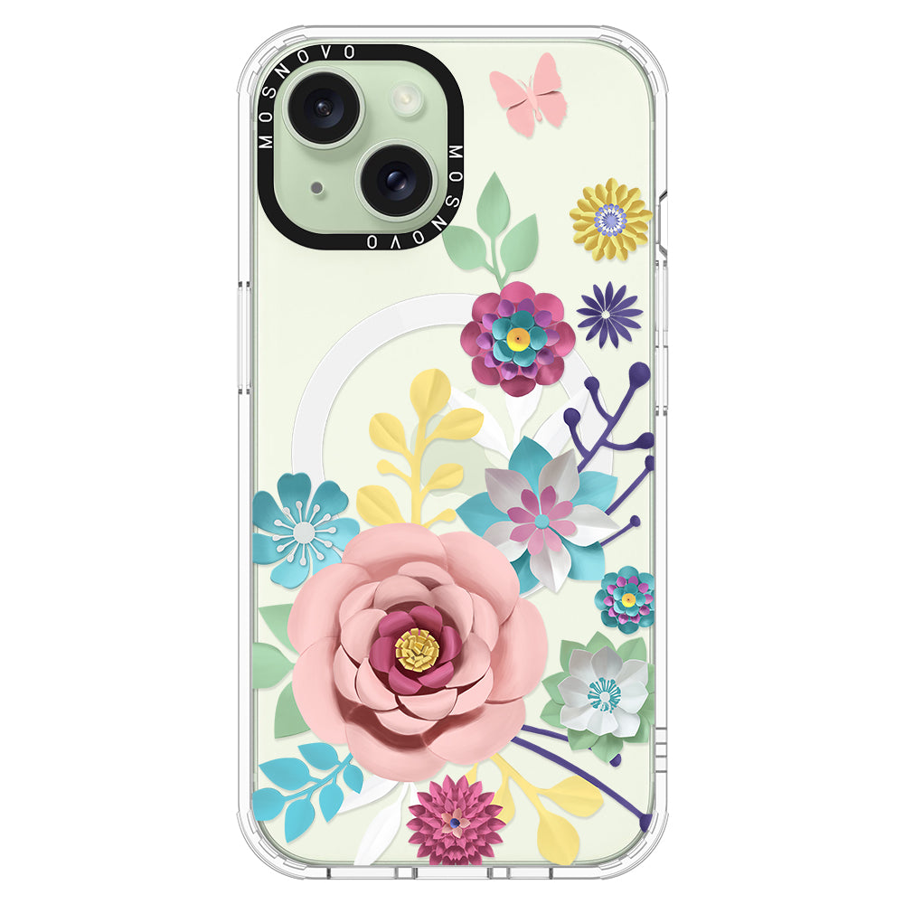 3D Floral Phone Case - iPhone 15 Case - MOSNOVO