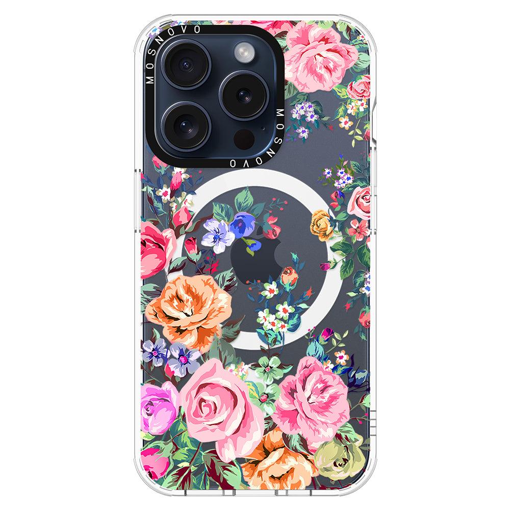 Flower Garden Phone Case - iPhone 15 Pro Case - MOSNOVO