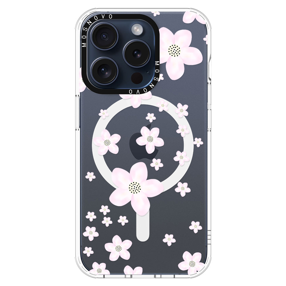 Pink Cherry Blossom Phone Case - iPhone 15 Pro Case - MOSNOVO