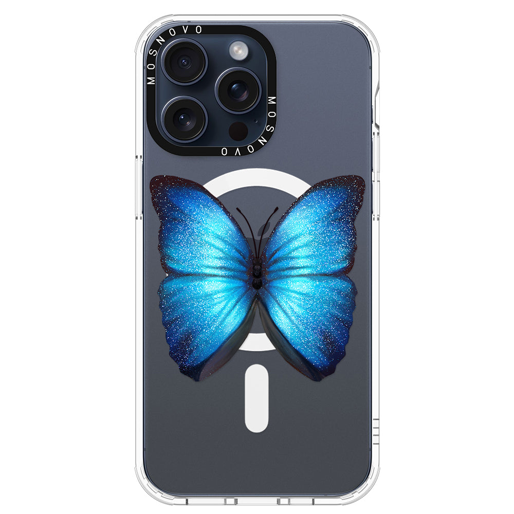 Shimmering Butterfly Phone Case - iPhone 15 Pro Max Case - MOSNOVO