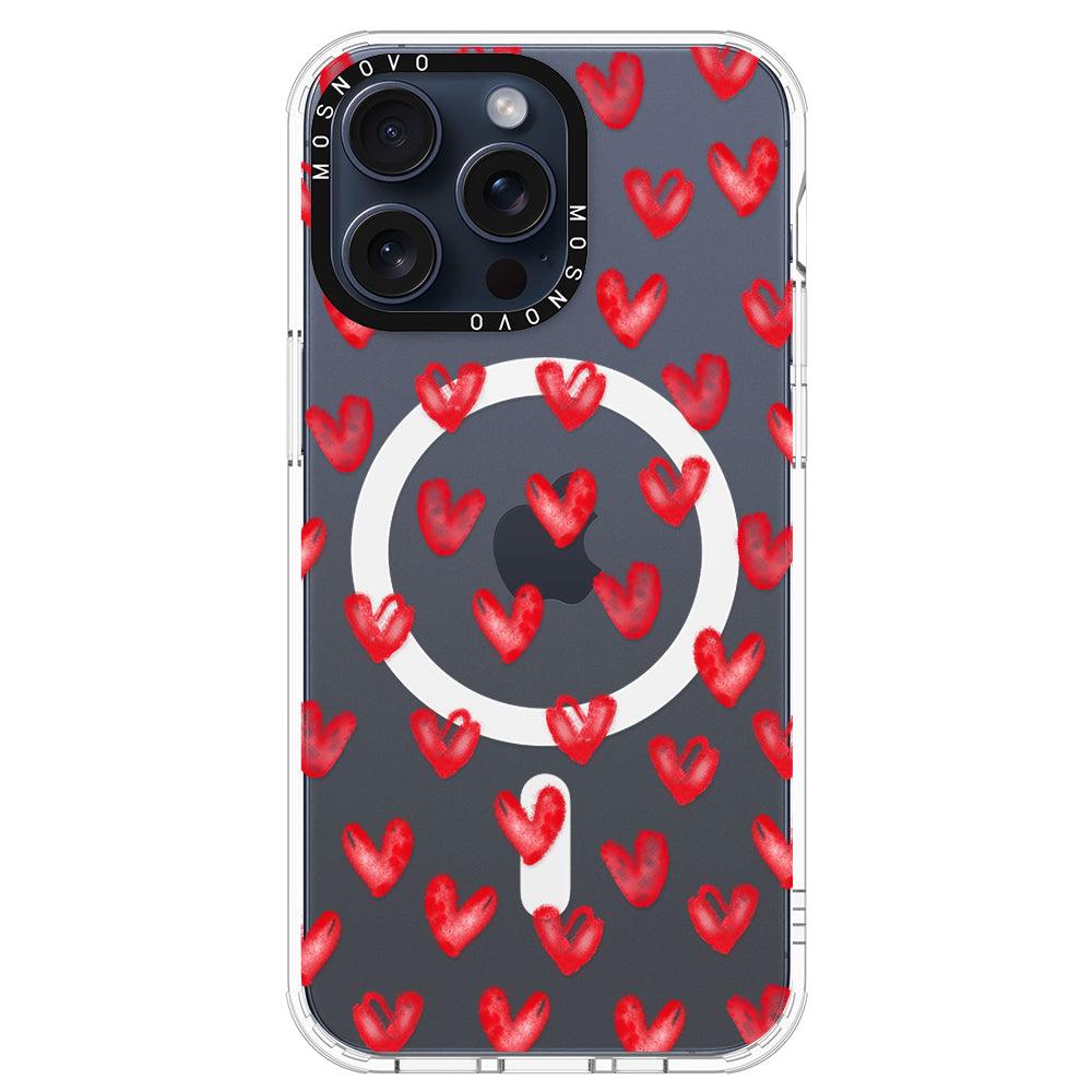 Cute Little Hearts Phone Case - iPhone 15 Pro Max Case - MOSNOVO