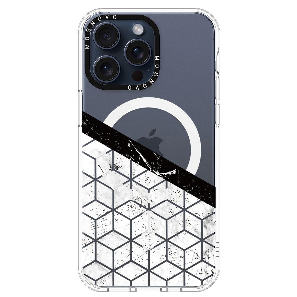 Marble Block Art Phone Case - iPhone 15 Pro Max Case - MOSNOVO